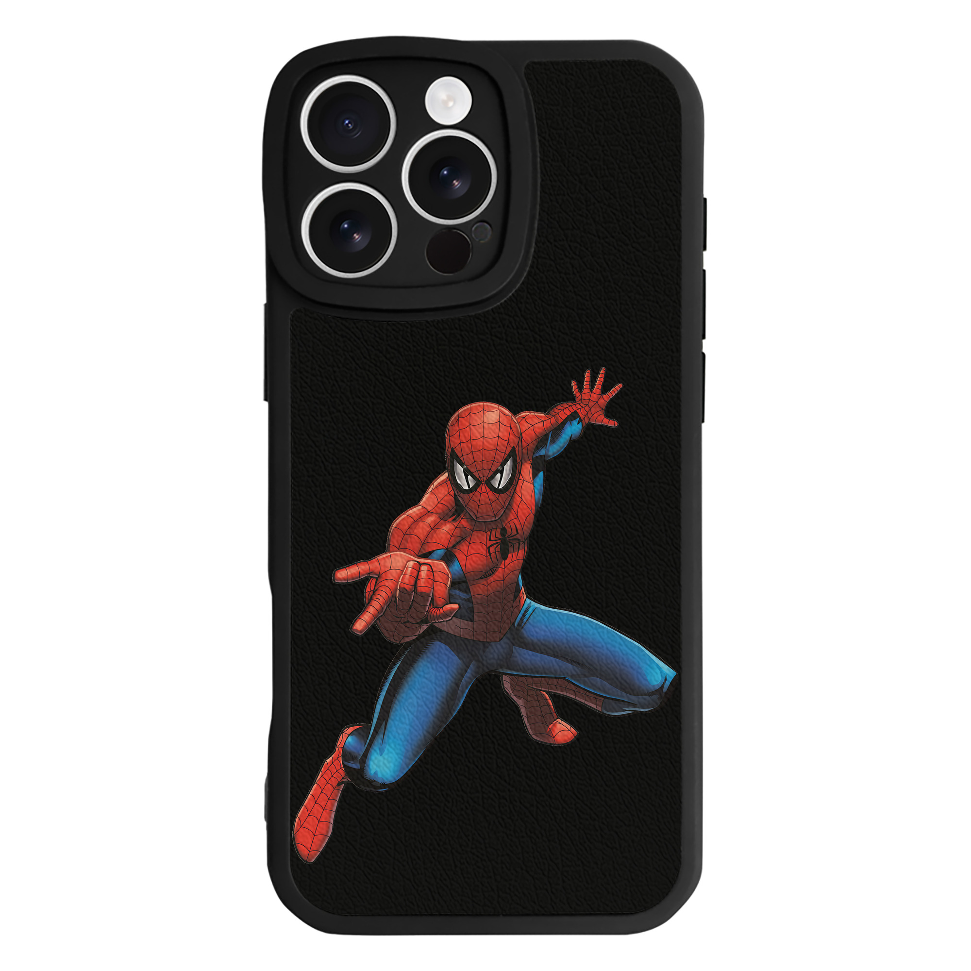 （画像用） Spider Man スパイダーマン 【iPhone 16シリーズ対応】シリコンスマホケース（レザー調） 材質：シリコン